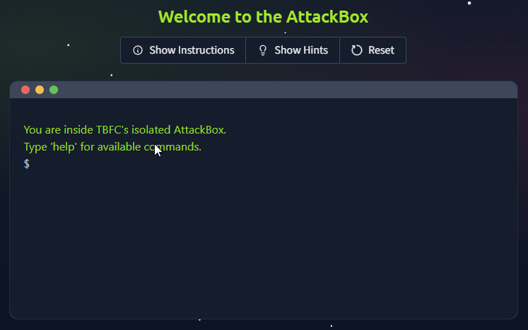 Screenshot of the emulated Linux terminal